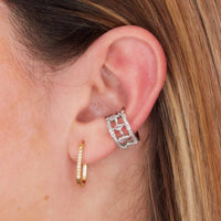 Abstract Crystal Ear Cuff