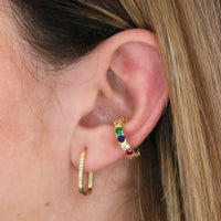 Multicolor Crystal Ear Cuff