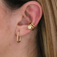 Mini pavé circle ear cuff