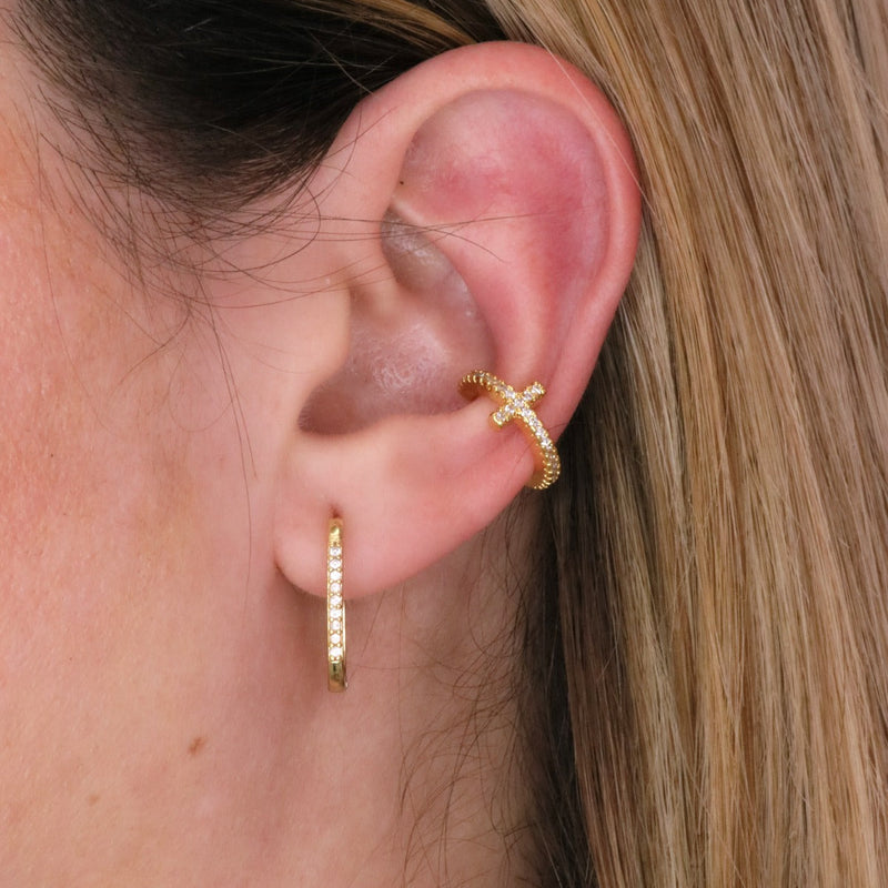Pavé Cross Ear Cuff