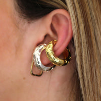 Chunky heart ear cuff