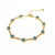 HEART & ZIRCONIA BEAD LINK BRACELET