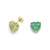 HEART SHAPED COLOR ZIRCONIA STUD EARRINGS