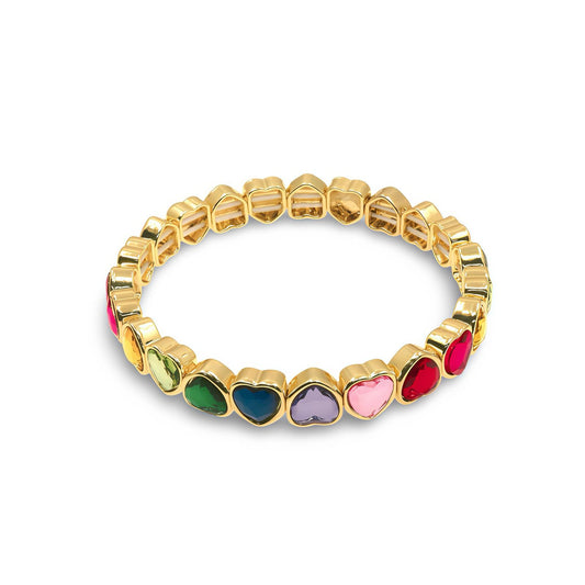 RAINBOW HEART STRETCH BRACELET