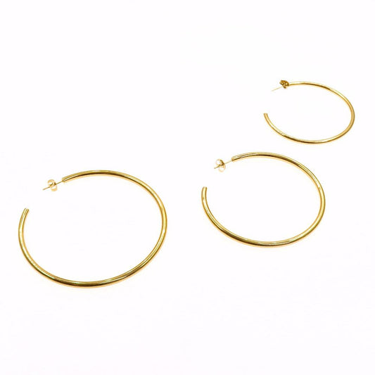 STAINLESS STEEL GOLD CLASSIC HOOP