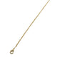 Gold rolo anklet bracelet with elegant chain design and clasp.
