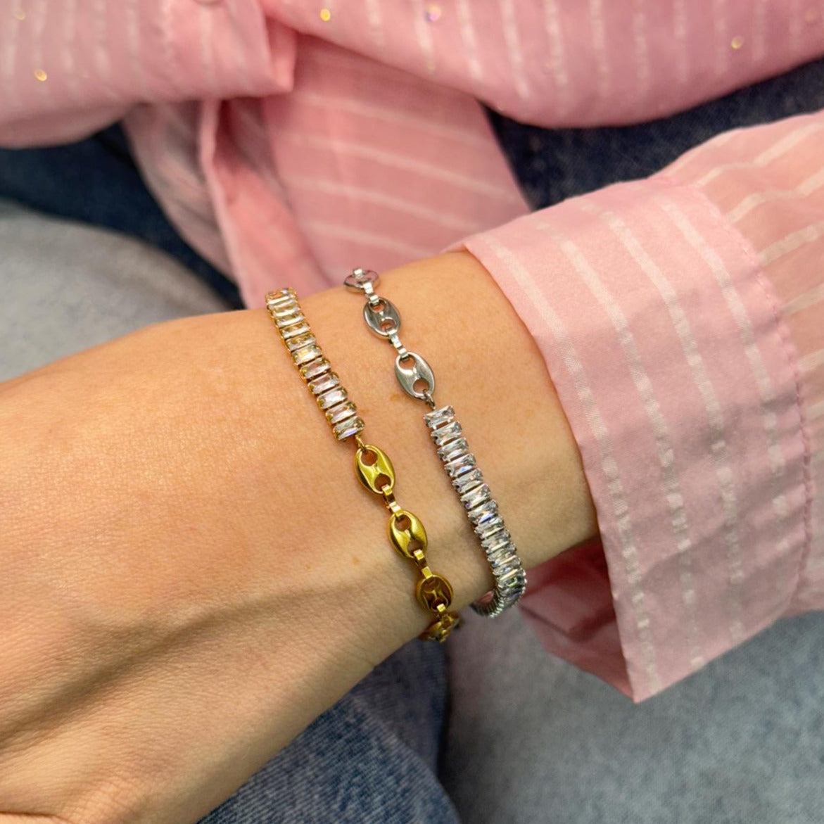 TENNIS & GUCCI LINK BRACELET