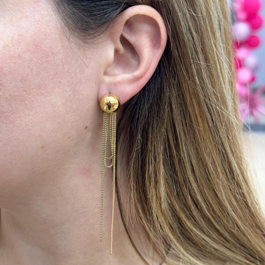 BEAD LONG EARRING