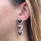 3 HEART LONG EARRING