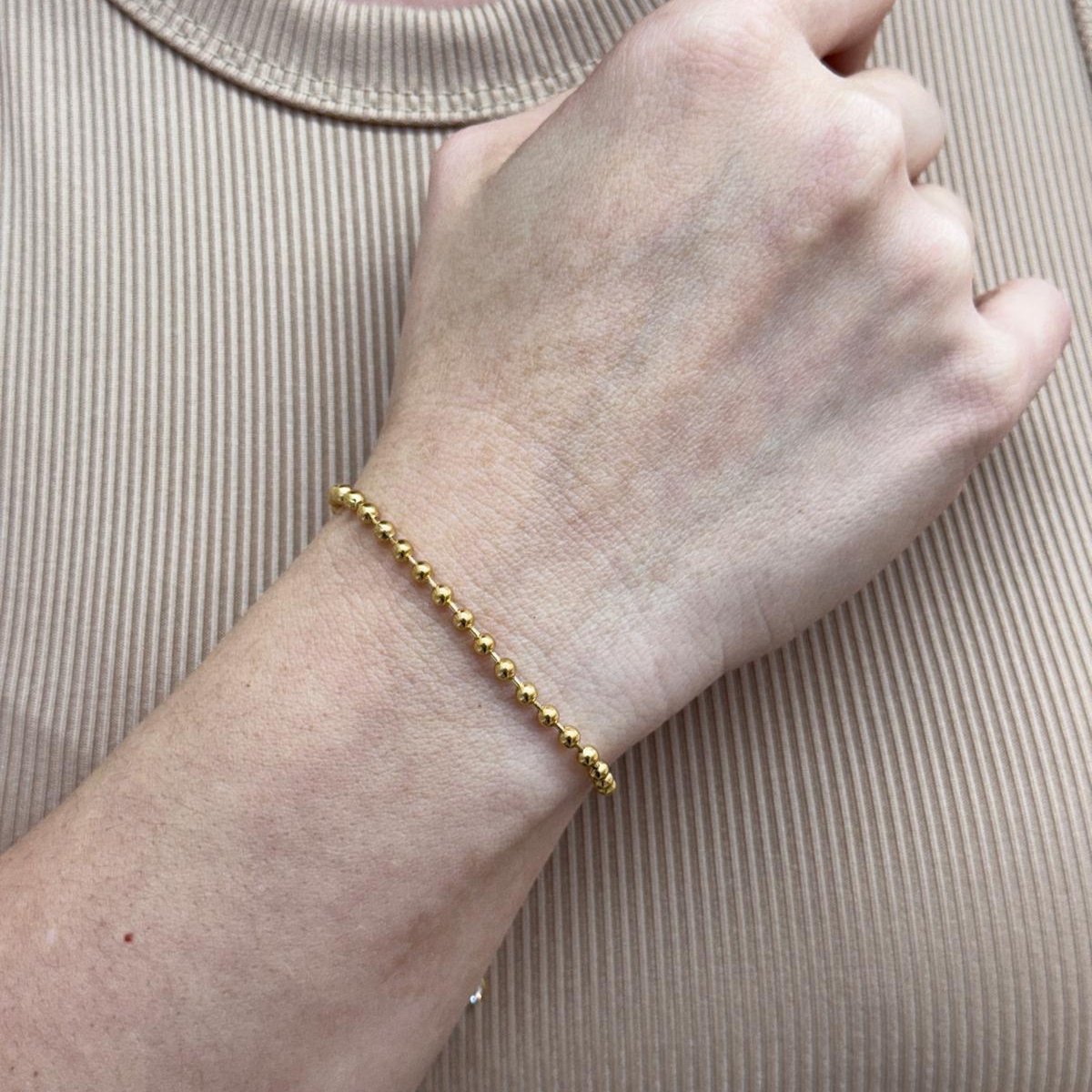 TINY BEADS BRACELET GLD & SLV