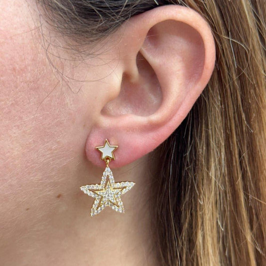 SHINE STAR GOLDEN EARRING