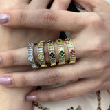 BAGUETTE CLOVER RING