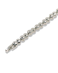 SILVER ELONGATED OVAL LINK CHAIN BRACELET