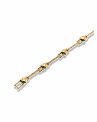 DAINTY GOLD HEART BAR BRACELET FOR WOMAN