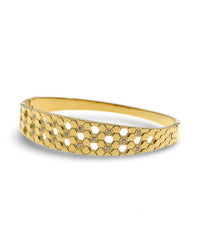 HONYCOMB HEXAGON CRYSTAL BANGLE BRACELET
