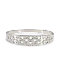 HONYCOMB HEXAGON CRYSTAL BANGLE BRACELET