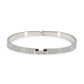 OPEN BANGLE BRACELET WITH ZIRCONIA TOP & FRONT CLASP CLOSURE - GOLD & SILVER