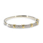 TWO-TONE PAVE CZ X BANGLE BRACELET