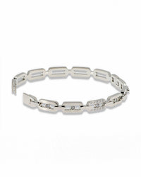 FLAT LINK BANGLE WITH CRYSTAL DETAIL