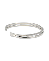 SPLIT DESIGN BAMBOO AND CRYSTAL BANGLE