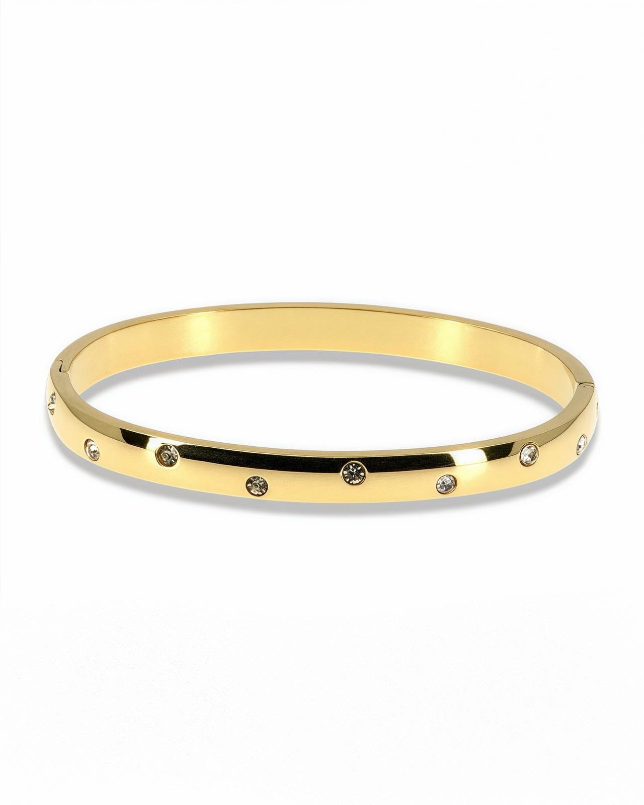 SCATTERED ZIRCONIA BANGLE BRACELET