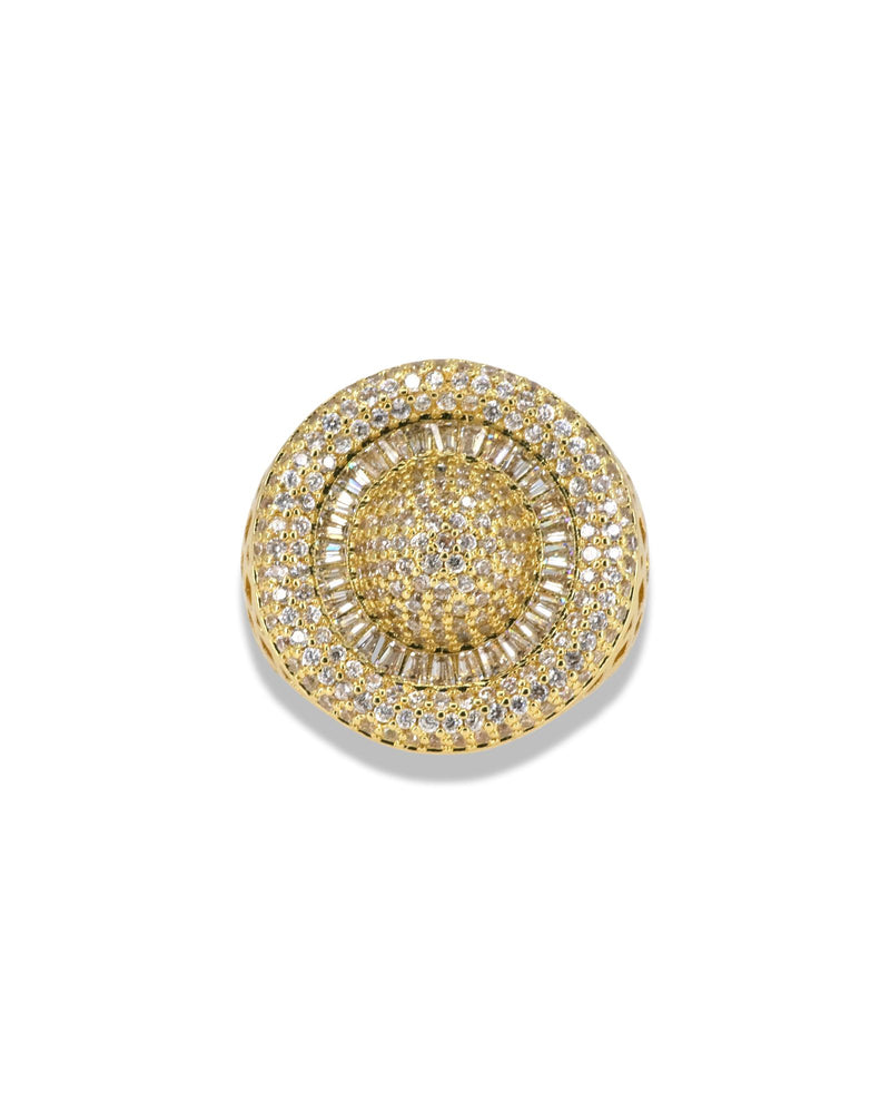 Multicolor baguette zircon ring
