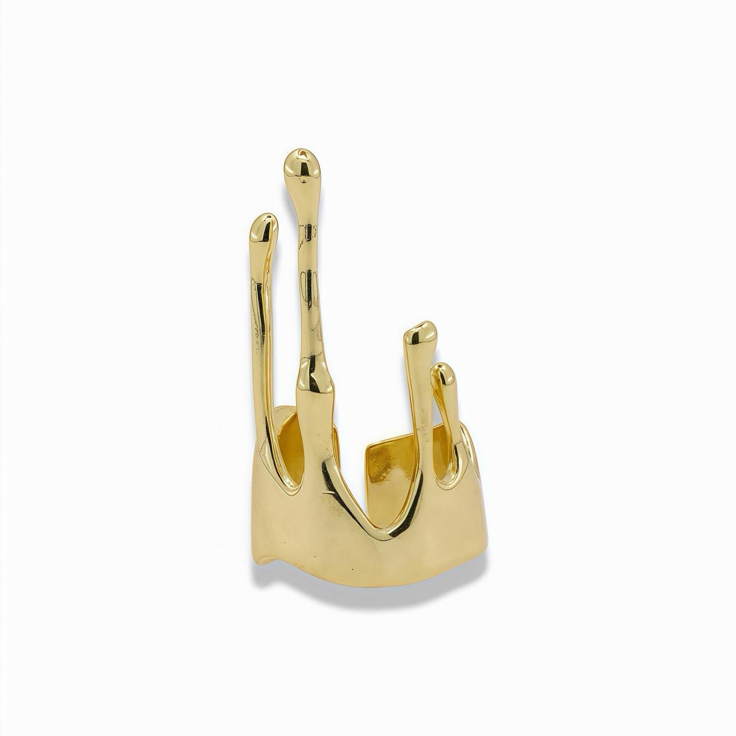 Gold Dripping Paint Ring – Adjustable Statement Design