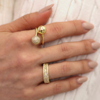 Full CZ Band Ring – Adjustable Design