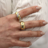 Two Tone Twist Ring – Gold & Silver Adjustable Design
