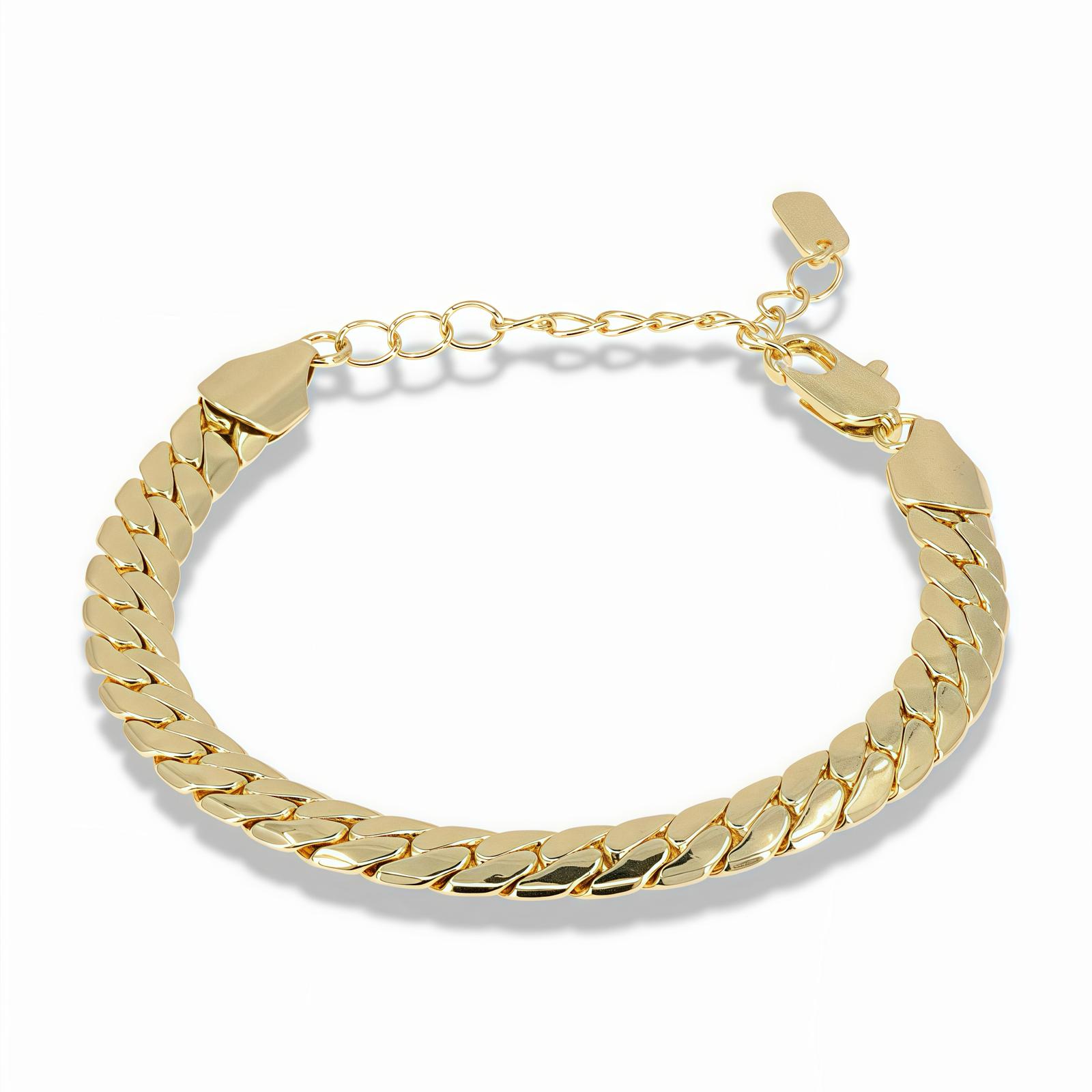 Gold Flat Braided Bracelet