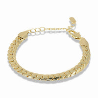 Gold Flat Braided Bracelet