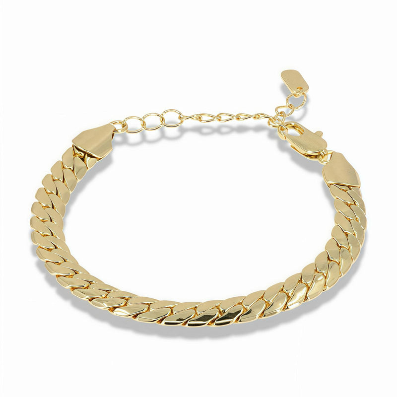 Gold Flat Braided Bracelet