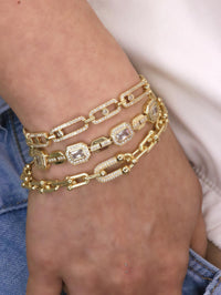 Pavé Border Zirconia Bracelet