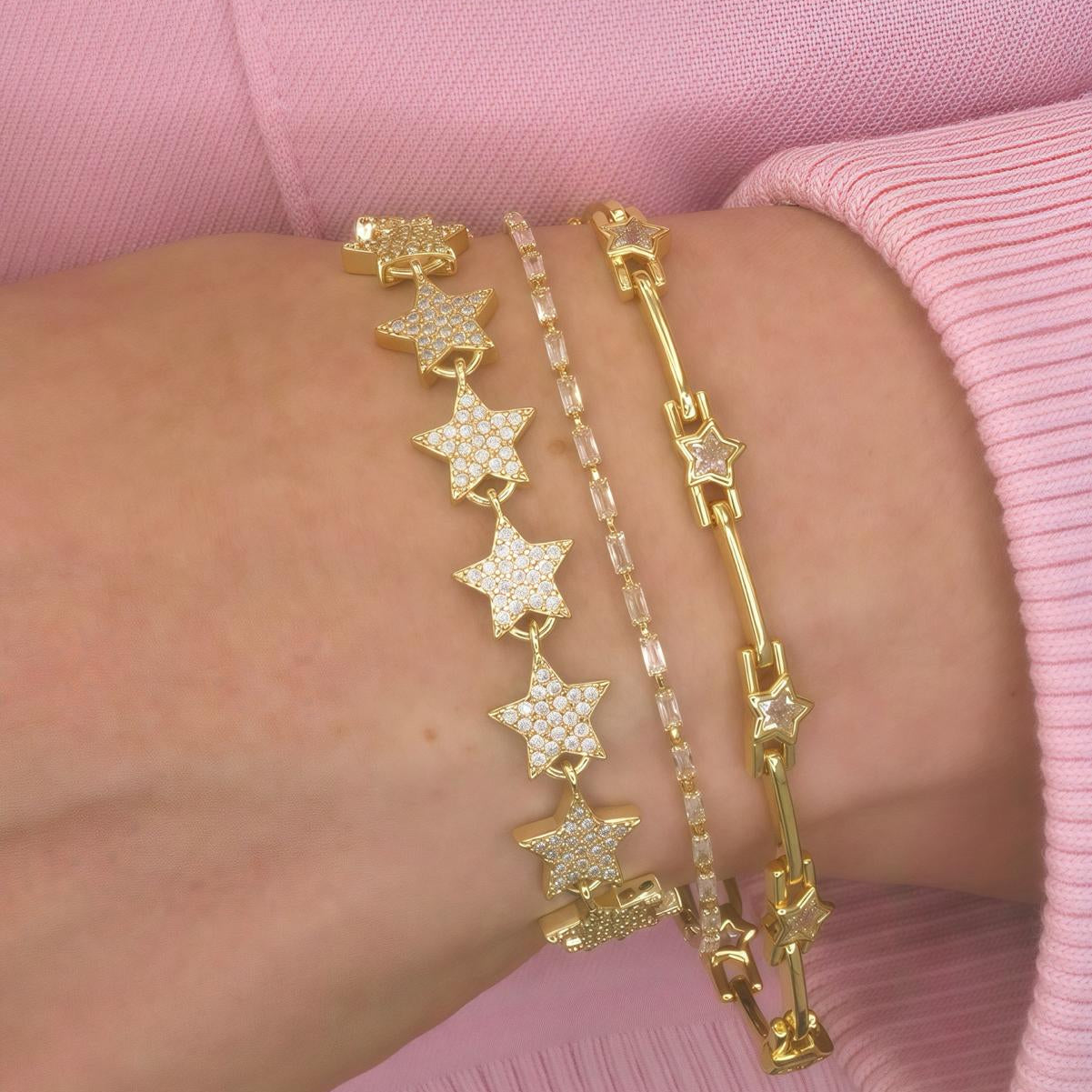 Pavé Star Link Bracelet Secondary image