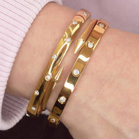 MINIMAL TWISTED CABLE CUFF BANGLE