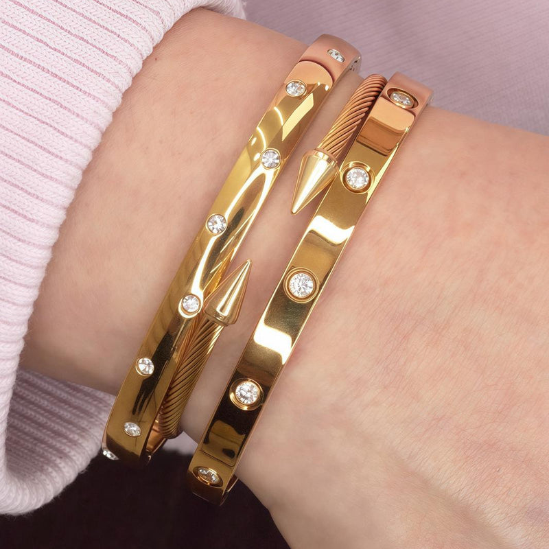 MINIMAL TWISTED CABLE CUFF BANGLE