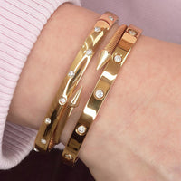 SCATTERED ZIRCONIA BANGLE BRACELET
