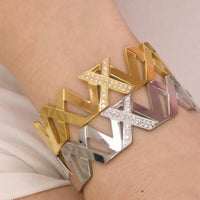 Roman numeral bracelet with crystal details