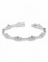DAINTY STAR STATION CHAIN BRACELET - GOLD & SILVER