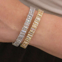 Stretch Tennis Bracelet – Crushed Glass Cubic Zirconia
