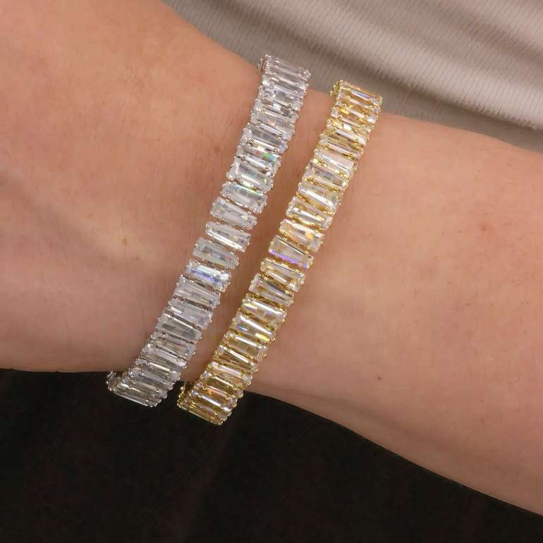 Stretch Tennis Bracelet – Crushed Glass Cubic Zirconia