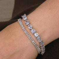 GEOMETRIC ZIRCONIA TENNIS BRACELET