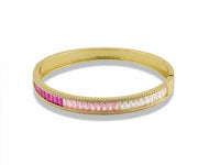 Ombré Baguette CZ Bangle Bracelet