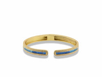 Ombré Baguette CZ Open Cuff Bangle Bracelet