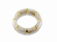 Resin Stretch Bracelet with Gold Spacers