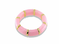 Resin Stretch Bracelet with Gold Spacers