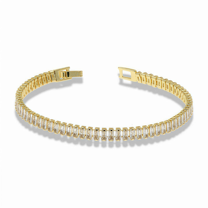 Slim Baguette Tennis Bracelet