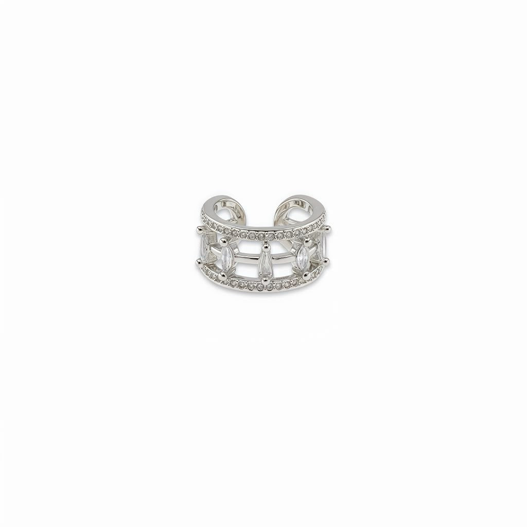 Abstract Crystal Ear Cuff