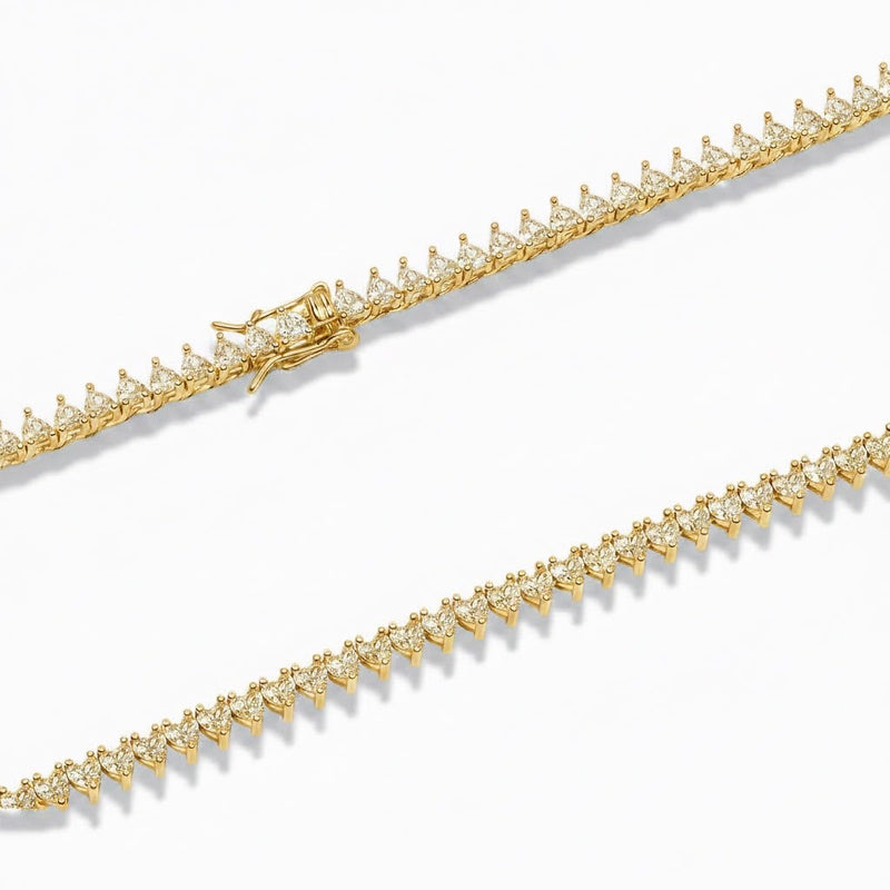 14K Gold-Plated Multicolor 5A Cubic Zirconia Tennis Necklace